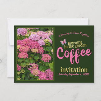 Invitation Sip Smile & Celebrate Coffee Morning in the Garden