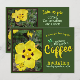 Invitation Sip Smile & Celebrate Coffee Morning in the Garden