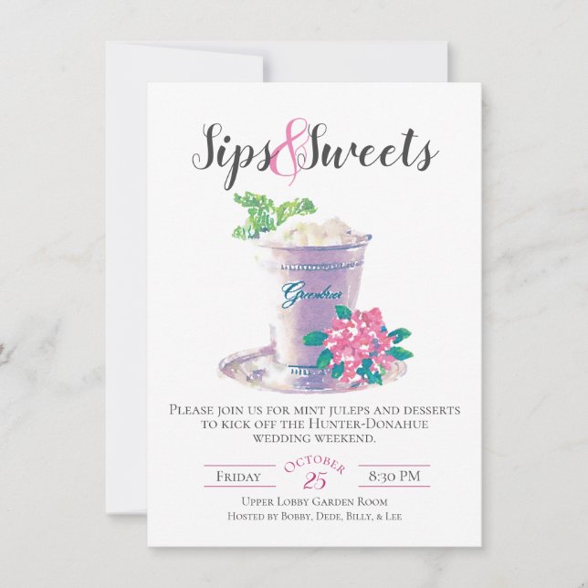 Invitation Sips & Sweets (Devant)