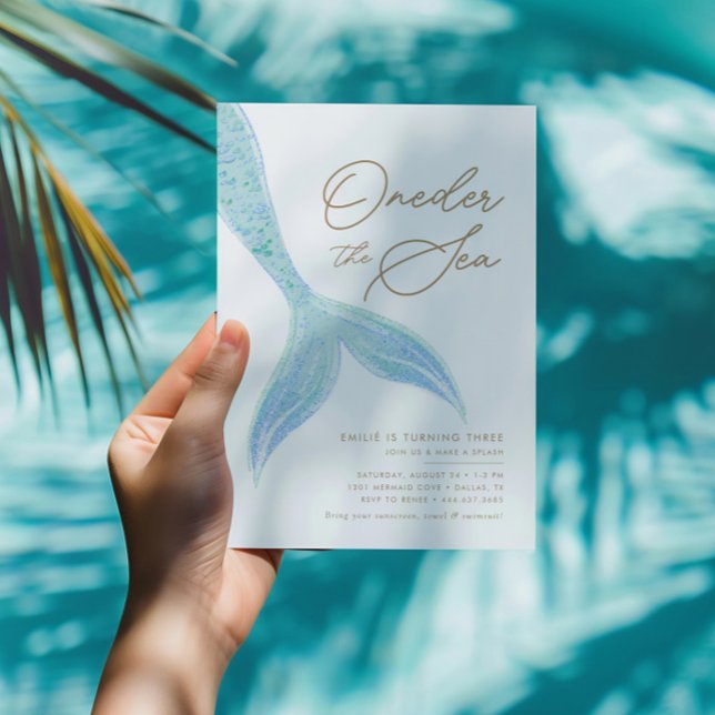 Invitation Sirène à l'ombre des Sea Girls Blue Birthday (Créateur téléchargé)