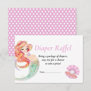 Invitation Sirène Diape Raffel Baby Shower Sous l'Océan