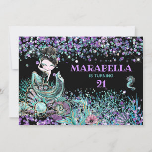 Invitation *~* Sirène magique sous la mer 21 Anniversaire 