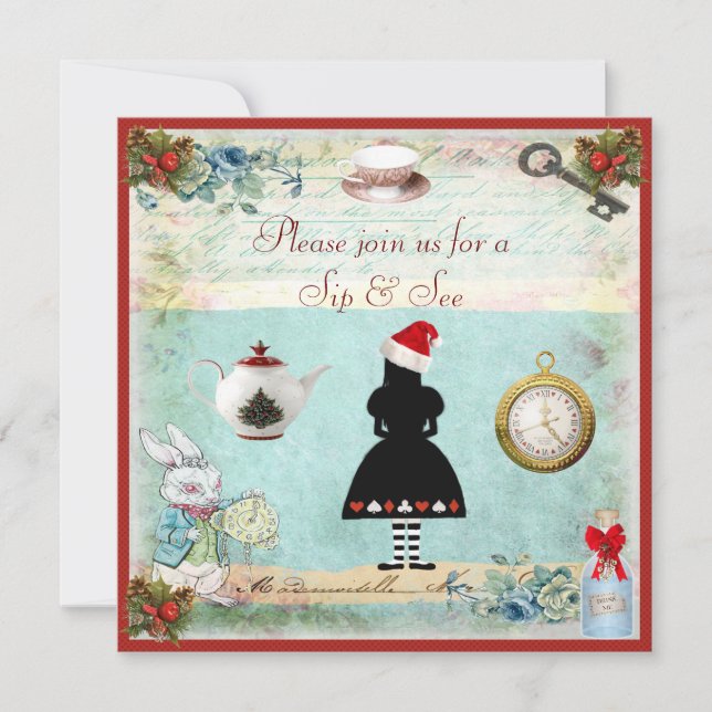 Invitation Sirotez et voyez le baby shower de fête du pays (Devant)