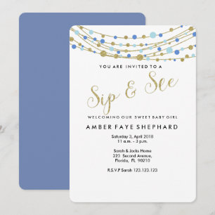 Invitation Sirotez et voyez l'invitation, nouveau bébé,