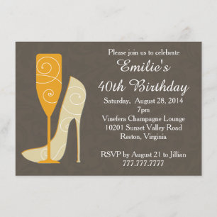 Invitation Sirotez un verre de Champagne d'Anniversaire