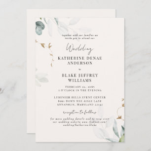 Invitation Site Botanique Champagne Lumière Mariage Ensemble