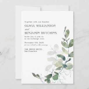 Invitation Site Rustique Mariage Botanique Eucalyptus