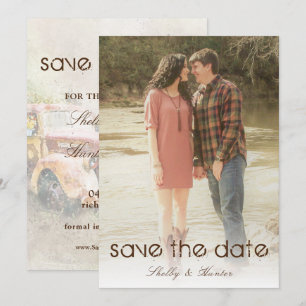 Invitation Site Web de Mariage avec Camion Rustique Enregistr