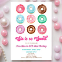 Six Is So Sweet Donut Sprinke 6e fête d'anniversai