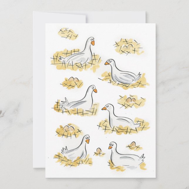 Invitation Six oies à pondre (Devant)