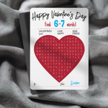 Six Seven Valentine Word Search Heart Exchange