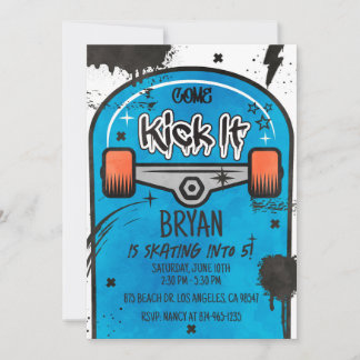 Invitation Skateboard Blue