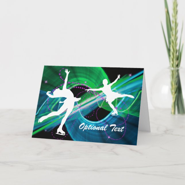 Invitation Skaters Ice Figure bedazzled - Customizable (Devant)