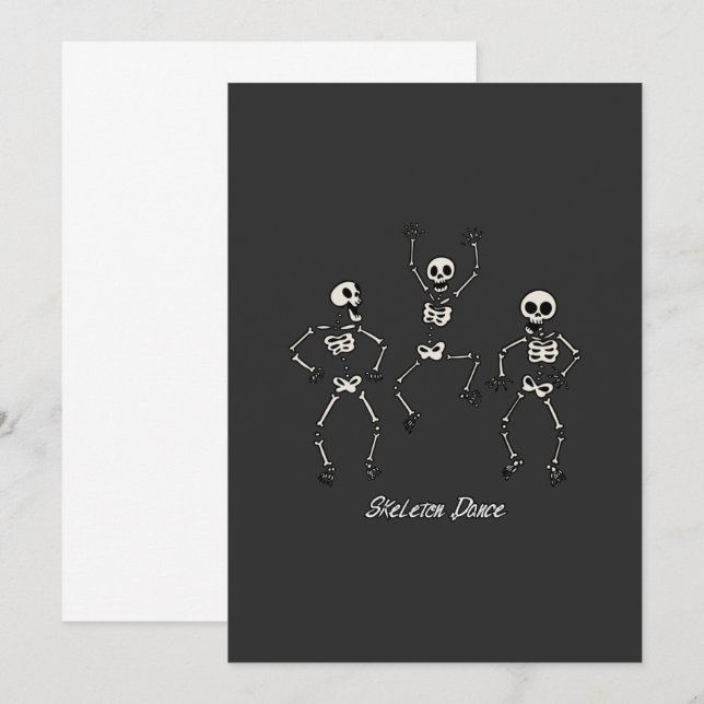Invitation Skeleton dance (Devant / Derrière)