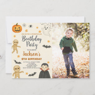 Invitation Skeleton Kids Halloween Anniversaire Fête Invitati