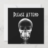SKELETON VISION X-RAY SKULL - B&W