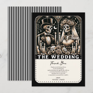 Invitation Skeletons de Tarot MARIAGE Mariée et Salle