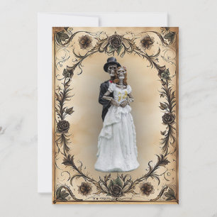 Invitation Skeletons Eternellement unis pour mari et femme