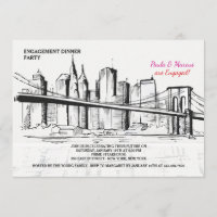 Invitation Sketchy de New York Skyline