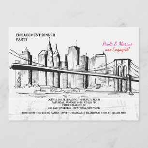 Invitation Sketchy de New York Skyline