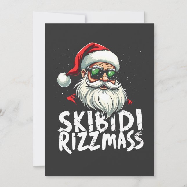 Invitation Skibidi Rizzmas Funny Gen Alpha Slang Noël (Devant)