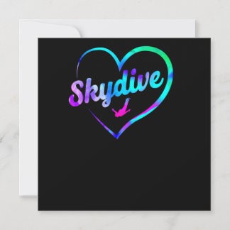 Invitation Skydive Skydive Heart Watercolor