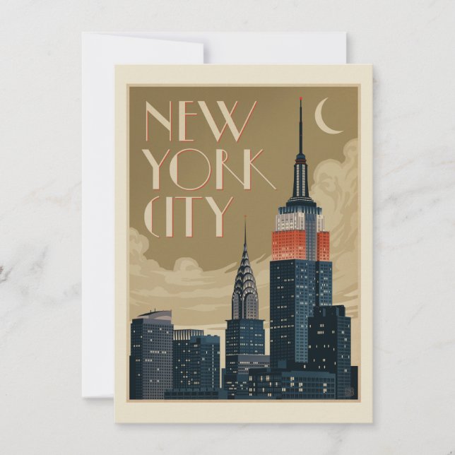 Invitation Skyline de New York (Devant)