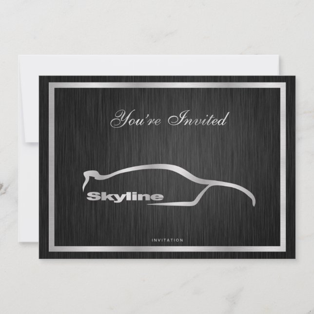 Invitation Skyline élégante (Devant)