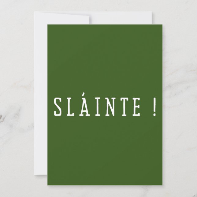 Invitation Slainte - Saint Patrick Day (Devant)