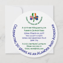 Slander Irish USA Shamrock Personnalisé Anniversai