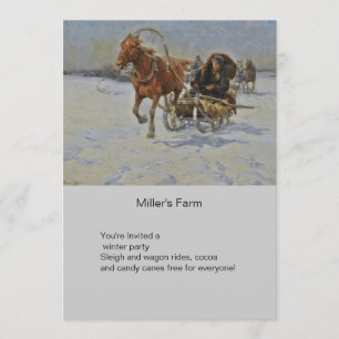 Invitation Sleigh à cheval en Pologne