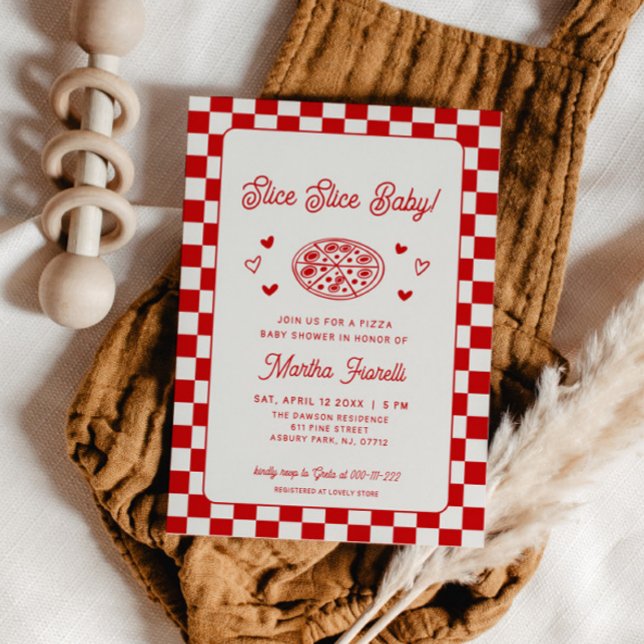 Invitation Slice Slice Baby Pizza Baby Shower (Créateur téléchargé)