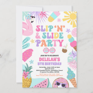Invitation Slide 'n' Slide Splash Pad Summer Anniversday Part