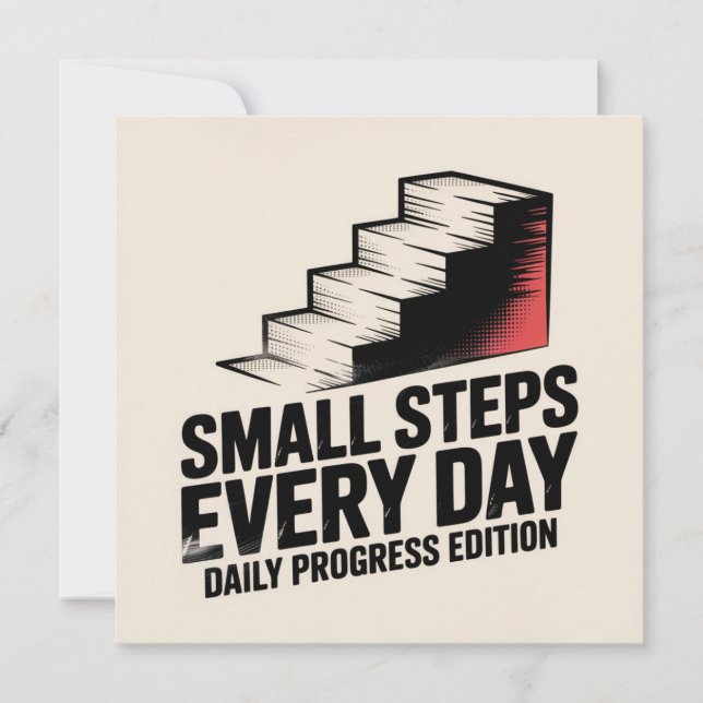Invitation Small Steps Every Day (Devant)