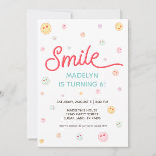 Invitation Smile Happy Face Multicolor