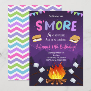 Invitation S'more Campfire S'more Amusants Amis Anniversaire
