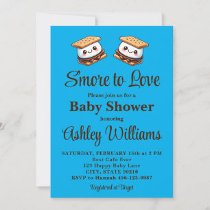 Invitation S'more to Love Baby shower Fun Automne Hiver