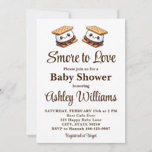 Invitation S'more to Love Baby shower Fun Automne Hiver