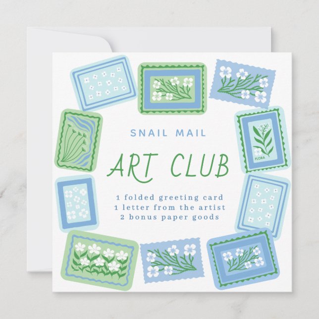 Invitation snail mail art club (Devant)