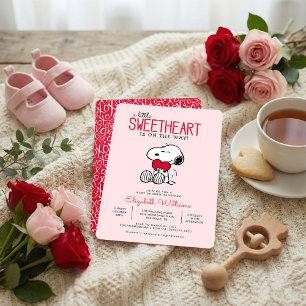Invitation Snoopy   Baby shower amoureux