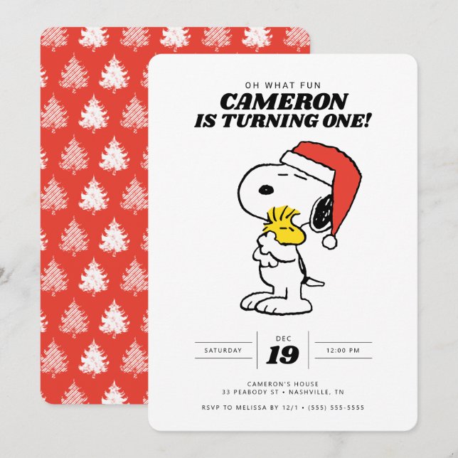 Invitation Snoopy | Oh Quel plaisir d'être un (Devant / Derrière)