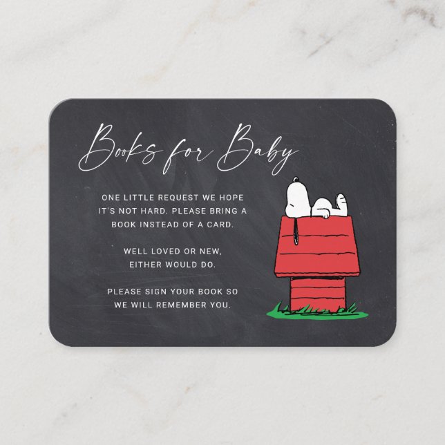 Invitation Snoopy Tableau - Livres pour bébé (Devant)