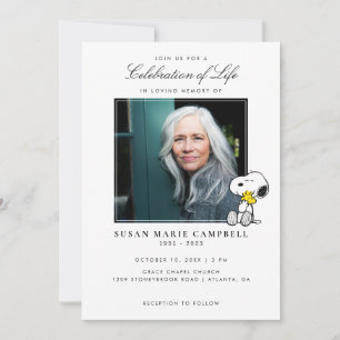 Invitation Snoopy & Woodstock Célébration de la vie avec phot