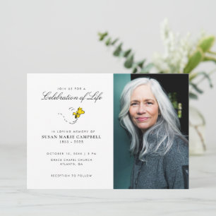 Invitation Snoopy & Woodstock Célébration de la vie avec phot