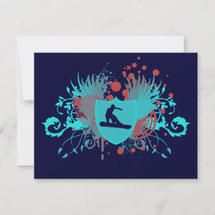 Invitation snowboardeur hi-fi