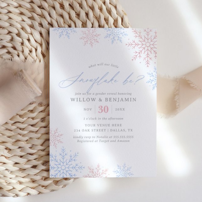 Invitation Snowflake Hiver Sexe RevezParty (Créateur téléchargé)