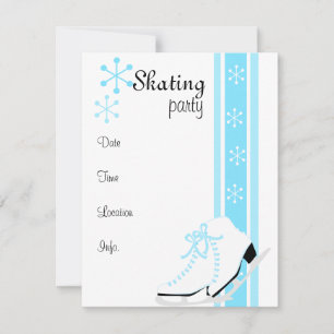 Invitation Snowflake Ice Skates