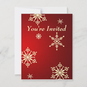 Invitation Snowflakes Christmas Open House