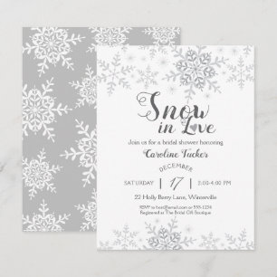 Invitation Snowflakes hiver neige en amour Fête des mariées