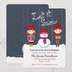 Invitation Snowman Winter Wonderland